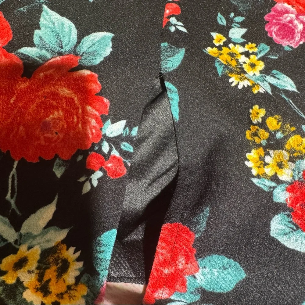 B Darlin Black Floral Maxi‎ Skirt Size 8 Cottagecore Romantic Feminine Versatile